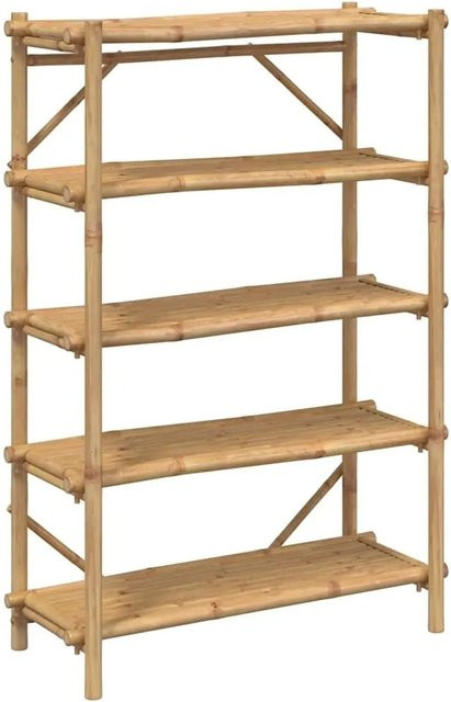 vidaXL Regal aus Bambus mit 5 Böden, Farbe: Beige, B/T/H: 100 x 40 x 150 cm - Bild 1
