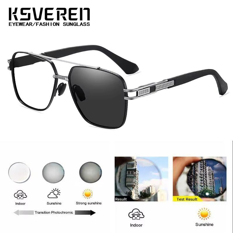 KSVEREN Korrektionsbrille, Vollrand, Square, Metall, Schwarz, Herren - Bild 1