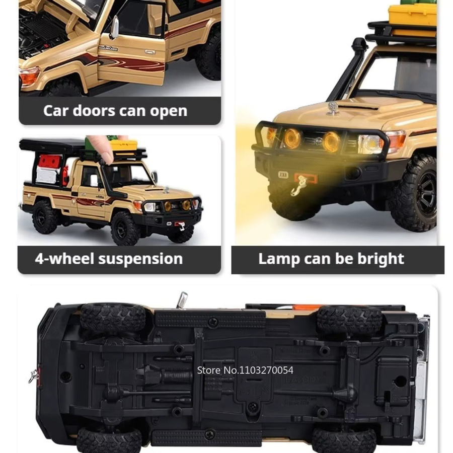 MAKEDA Land Cruiser LC79, Spielzeugauto, 1:32, Gelb, Metall - Bild 4