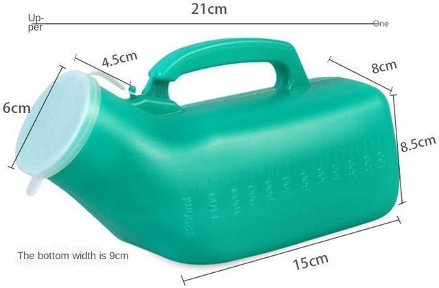 Binchi Outdoor Equipment Tragbares Urinal für Männer mit 1200ml Fassungsvermögen für Auto und Reise in Blau oder Grün - Bild 1