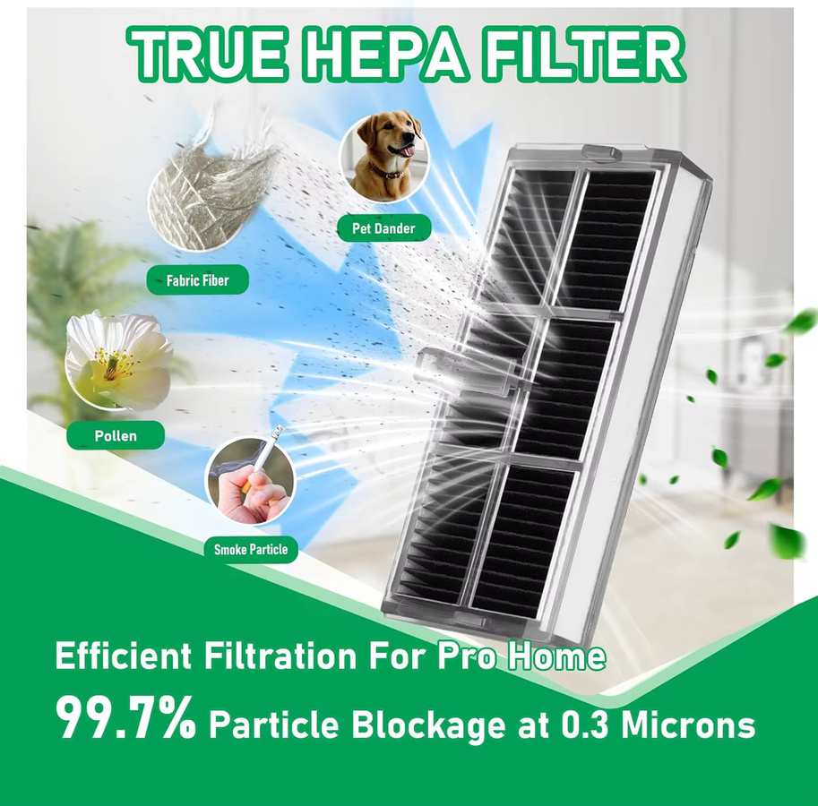 Dreame L10s Pro Ultra Heat Ersatzteil-Set mit Hauptbürste, Seitenbürste, HEPA-Filter, Wischtüchern und Staubbeuteln - Bild 3