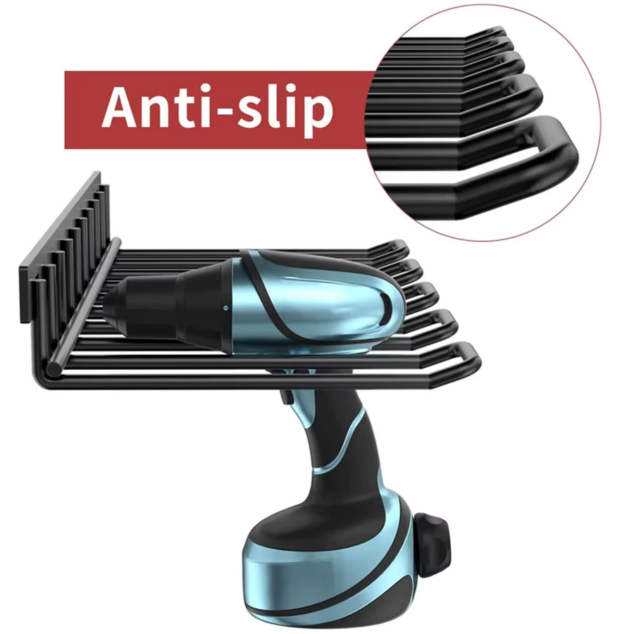 Willstar Power Tool Rack Wandhalterung für elektrische Bohrer und Werkzeuge in Schwarz - Bild 3