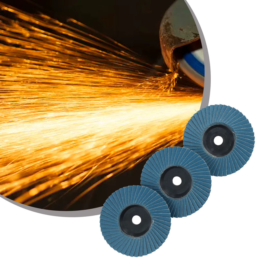 Vibratite Flap Discs Schleifscheiben 3er-Set, Blau, Durchmesser: 75 mm, Bohrung: 10 mm - Bild 2