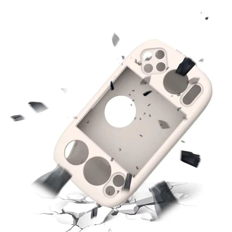 Anbernic RG Cube Silikon Schutzhülle in Weiß mit Handschlaufe für Stoßfesten Ganzkörperschutz - Bild 1