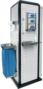 Kappes RasterPlan ToolTower groß Mod 2 stationär mit Boden in RAL 7035 Grau und RAL 7016 Weiß, B/T/H: 201,5 x 70,0 x 70,0 cm - Bild 1