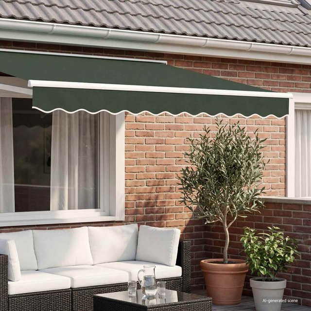 VD Home Furnishing Markisenschenkel Ersatz aus Polyester, Dunkelgrün, Breite: 381 cm, Höhe: 20 cm - Bild 1
