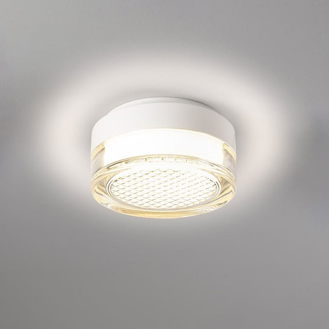 DLS Lighting Eldorado LED-Wand- und Deckenleuchte in Weiß mit Glas, dimmbar, IP65, Up-Down-Licht für Bad, Flur, Terrasse und Balkon - Bild 1