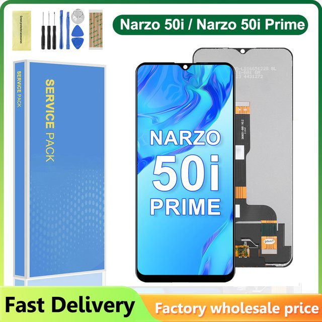LCD Display Touchscreen Ersatz für Realme Narzo 50i Prime, 6.5 Zoll, Schwarz - Bild 1