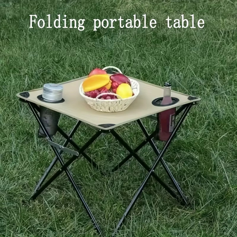 Klappbarer Campingtisch von LIUSHADUOLA in Blau, wasserdichter und leichter Outdoor-Picknicktisch aus Metall und Kunststoff für Wandern, Strand und Reisen - Bild 2