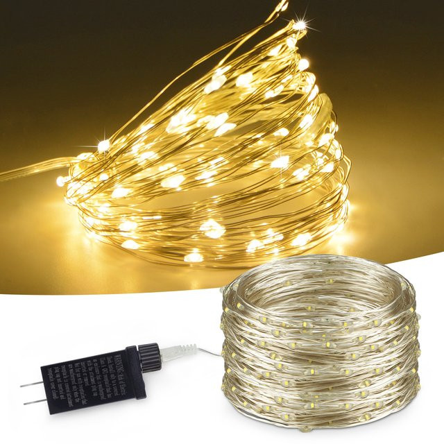 CHNAITEKE Kupferdraht Fee Lichterkette wasserdicht für Outdoor Dekoration mit EU Stecker - Bild 1