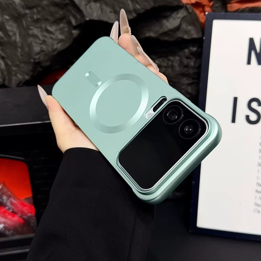 Xiaomi Magnetische MagSafe Hülle mit Metallic-Lack in Silber für Mi 17 Pro Max, 15 S und 14 Pro Ultra, rahmenlose stoßfeste Abdeckung für kabelloses Laden - Bild 2