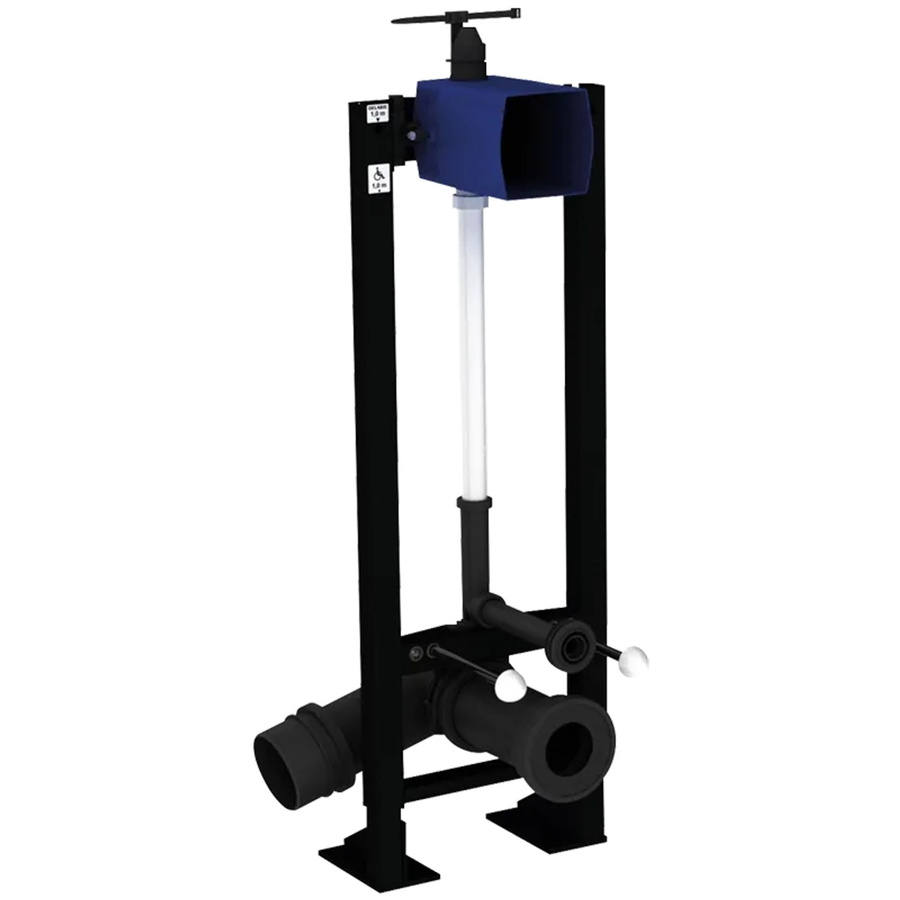 Delabie InstSys TEMPOFIX3 Installationssystem D110 Set 1/2 für bodenstehende WCs in Schwarz und Höhe verstellbar - Bild 2