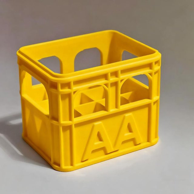 Binchi Outdoor Product Batterieaufbewahrungsbox im Bierkisten-Stil für AA, AAA und 18650 Batterien, Gelb - Bild 1