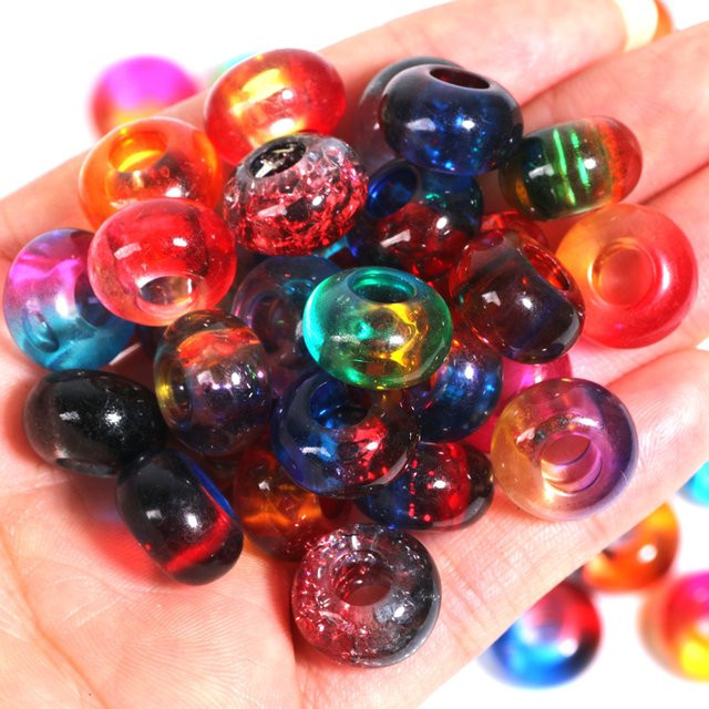 Laudsong Spacer-Perlen Acryl, rund, bunt, 14 mm, Unisex - Bild 1