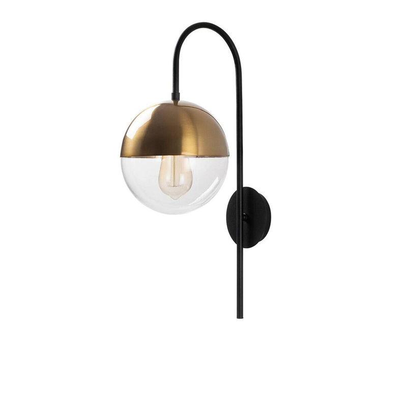 Opviq Wandleuchte Bastos in Bronze und Schwarz aus Metall und Glas mit E27 Fassung, B/H/T: 31 x 57 x 15 cm - Bild 3