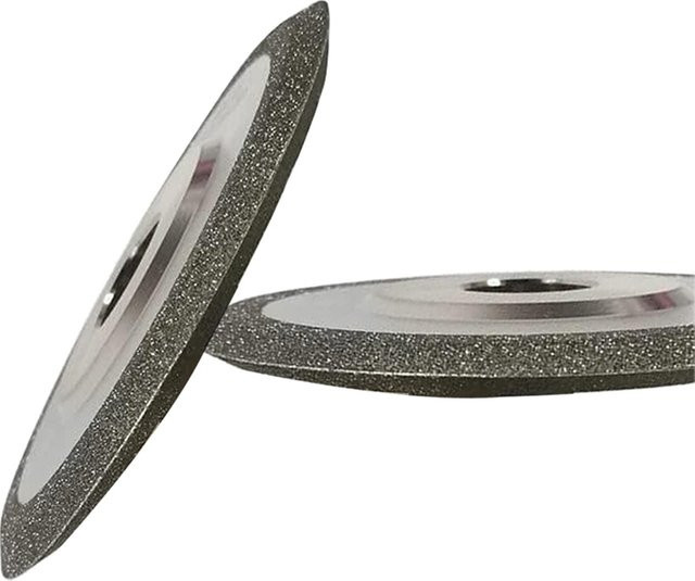 Doppelseitige Diamant-Schleifscheibe SDC Kreis 45 als Spitzenscheibe für Hartmetall, Metall, Wolframstahl und Stein in Grau - Bild 1
