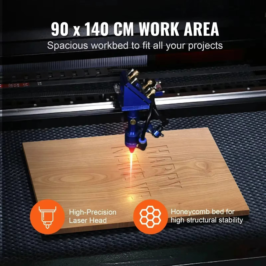 SIHAO CO2-Lasergravurmaschine mit 50W-130W Leistung für Holz und Stoff zur Gravur und zum Digitalschneiden mit LightBurn/Ruida Unterstützung - Bild 3