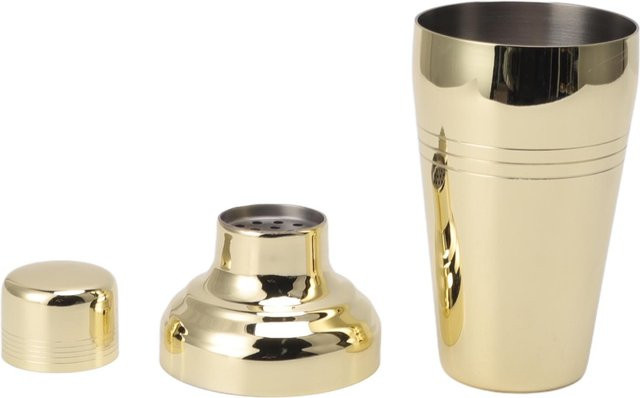 Fishine Cocktail Shaker aus Edelstahl in Gold und Beige, 510 ml - Bild 1