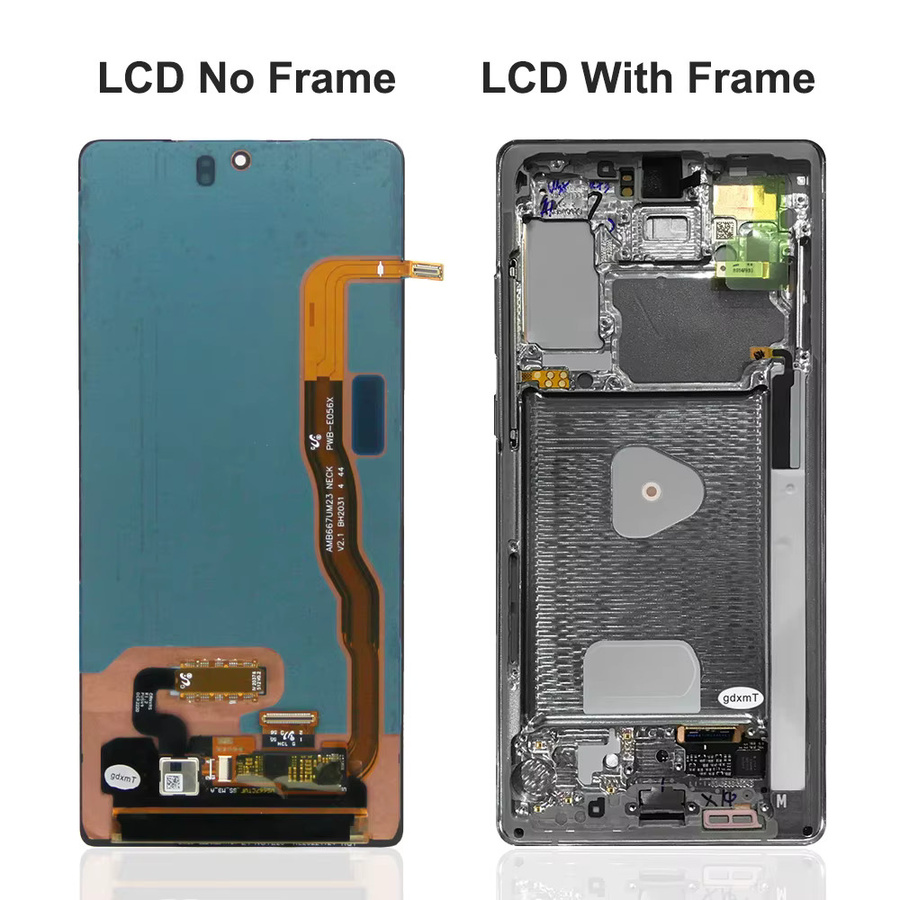 Samsung AMOLED Display mit Rahmen für Note 20 SM-N980F, LCD-Touchscreen Digitizer-Baugruppe in Schwarz - Bild 4