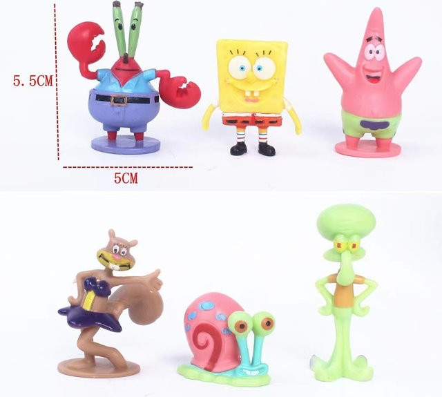 Potdemiel SpongeBob Schwammkopf Figuren Set, 6-teiliges Set - Bild 1