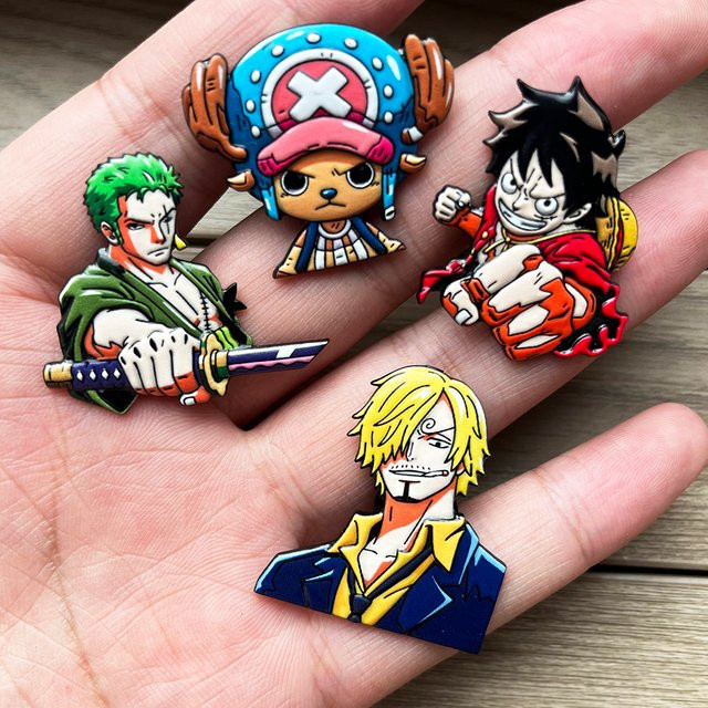 Bandai Cartoon-Piraten-Emaille-Pins, 4-teiliges Set - Bild 1