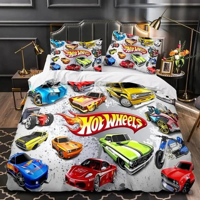 Bettwäscheset Monster Truck Hot Wheel mit Kissenbezug von Lodestar, Mehrfarbig, B/H: 140 x 210 cm - Bild 1