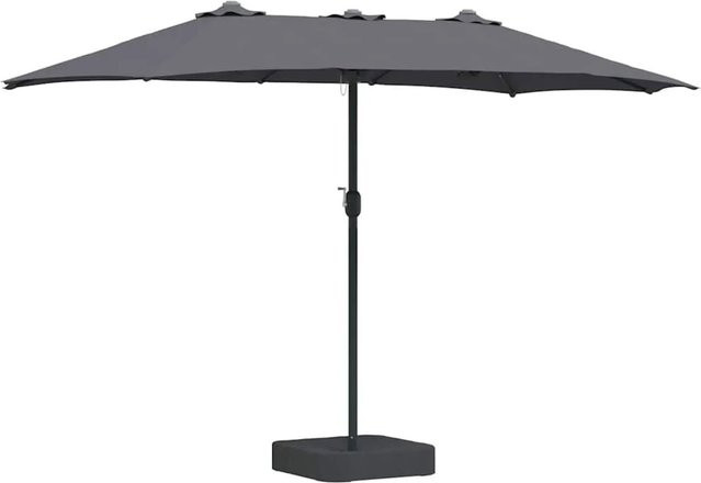 vidaXL Gartenparasol Anthrazit aus Polyester und Stahl B: 385 cm, T: 209 cm, H: 244 cm - Bild 1