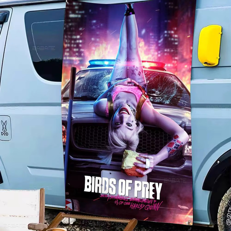 Potdemiel Harley Q-Quinn Banner im INS Style als Outdoor Party Dekoration Flagge - Bild 2