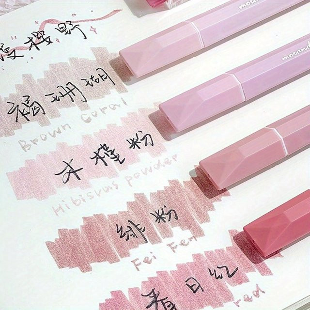 4-teiliges Pastell-Textmarker-Set in Bonbonfarben mit Meißelspitze für Notizen und Bibelstudium - Bild 1