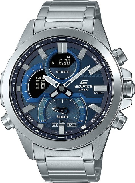 Casio Edifice Armbanduhr, Quarz, Edelstahl, Blau, 48 mm, Herren - Bild 1
