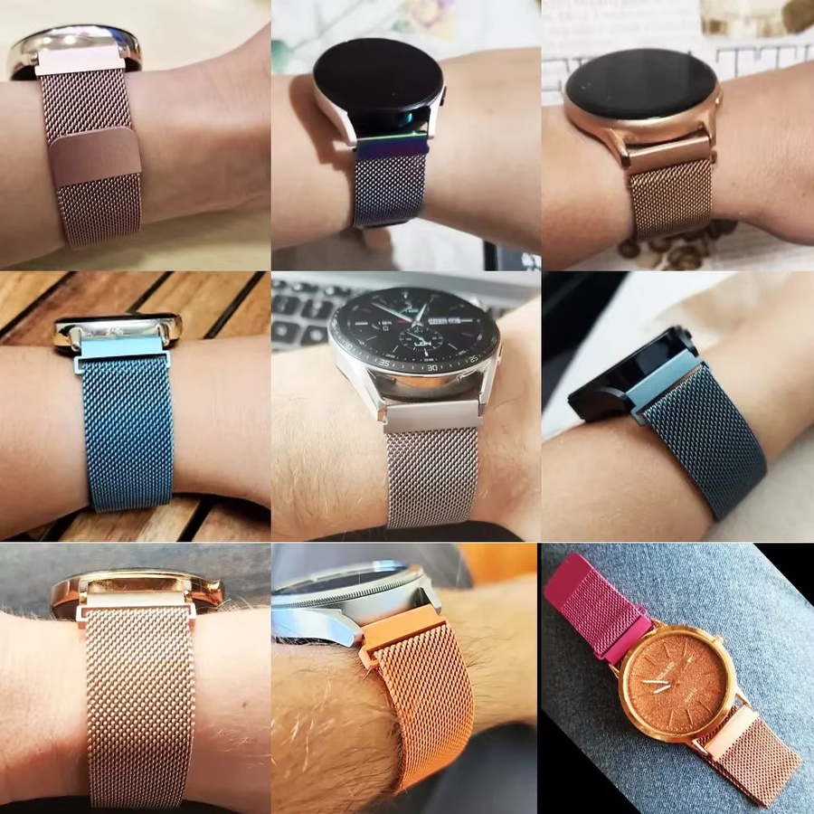 Uhrenarmband Milanese Loop, Edelstahl, 22mm 20mm, Unisex - Bild 2