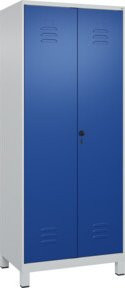 C+P Putzmittel-Spind Classic PLUS mit 2 Abteilen und Sicherheits-Drehriegel, Grau-Blau, H x B x T: 195 x 80 x 50 cm - Bild 1