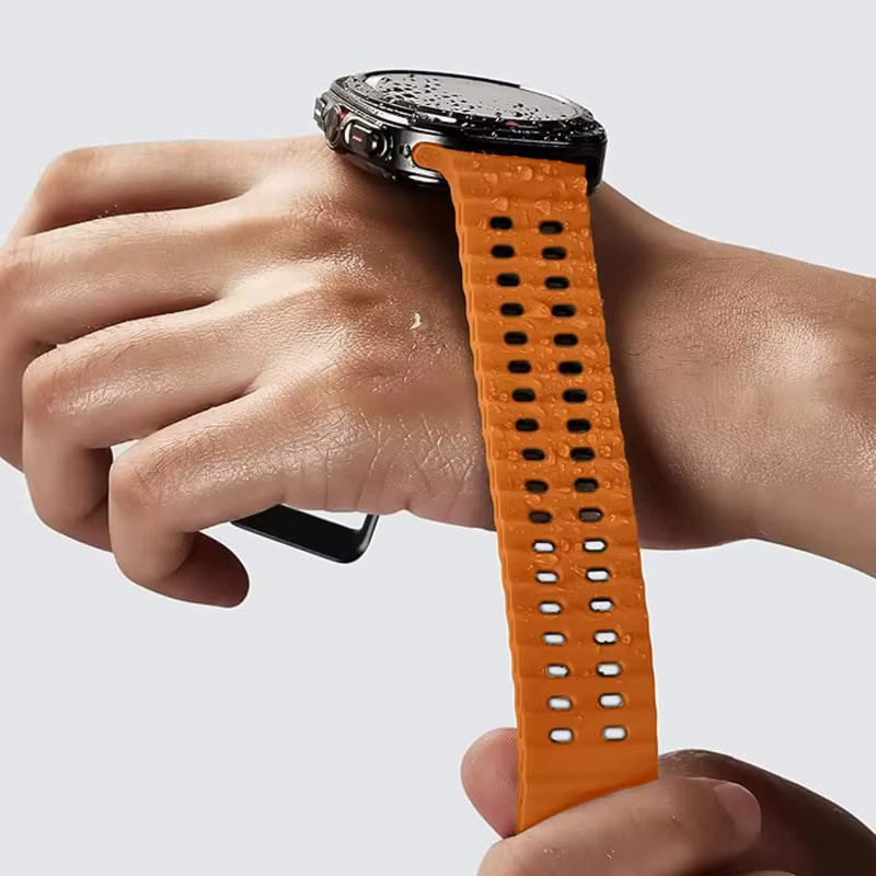 Uhrenarmband Silikon, zweifarbig, Samsung Galaxy Watch 8 Ultra 47 mm, Galaxy Watch 7 Ultra 47 mm - Bild 3