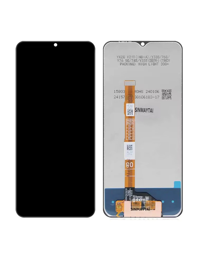 Vivo Y33S V2109 Ersatz LCD Display Bildschirm mit Touch Digitizer Montage und Rahmen in Schwarz, 6,58 Zoll - Bild 5