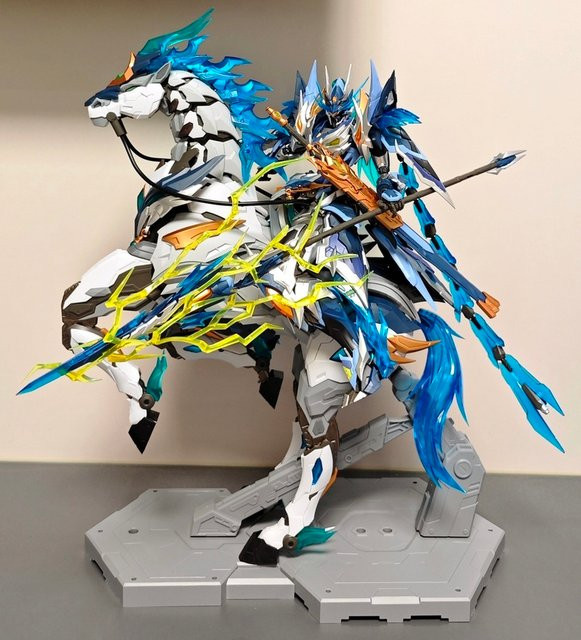 Bandai Zhao Yun Yulan Weißer Drache Pferd, Legierung Skelett Bewegliches Modell, Weiß - Bild 1