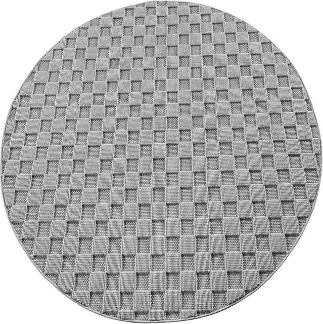 Ayyildiz Flachgewebeteppich Helix Rund Silber Ø 200 cm - Bild 1