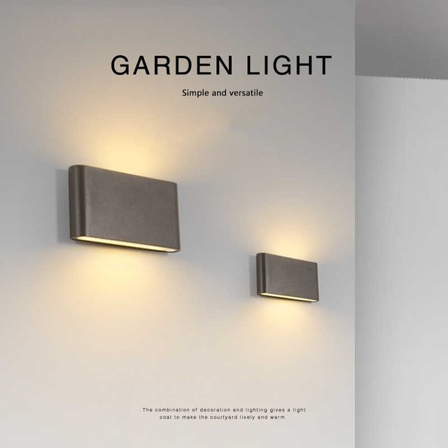 SUNMEIYI LED Außenwandleuchte Modern Up-Down Wandlicht Schwarz Warmweiß für Garten Balkon und Außenbereich - Bild 1