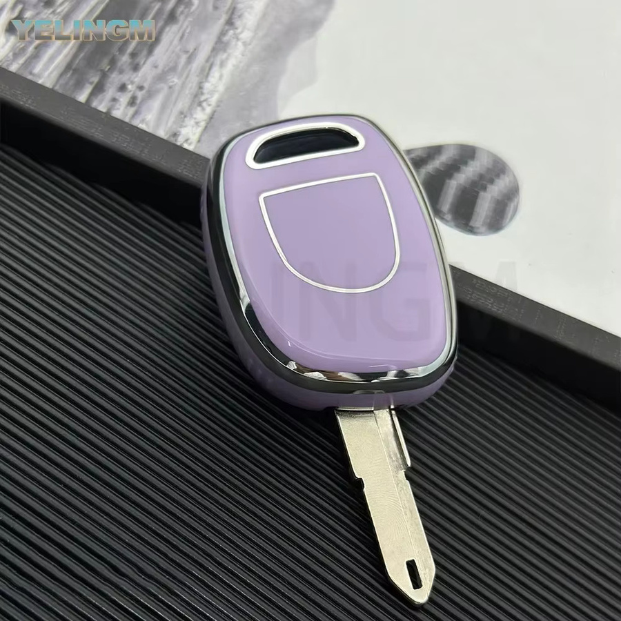 YELINGM Weiche TPU Autoschlüsselhülle für Renault Master Kangoo Clio Twingo NE72/VAC102 in Lila - Bild 2
