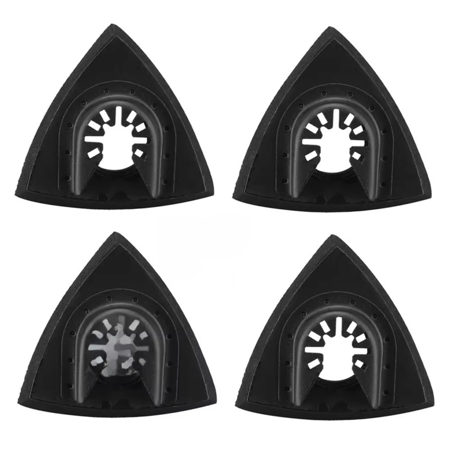 4er-Set Dreieckige Schleifpads für Oszillierende Multi-Tools, Durchmesser: 80 mm, Farbe: Schwarz - Bild 7
