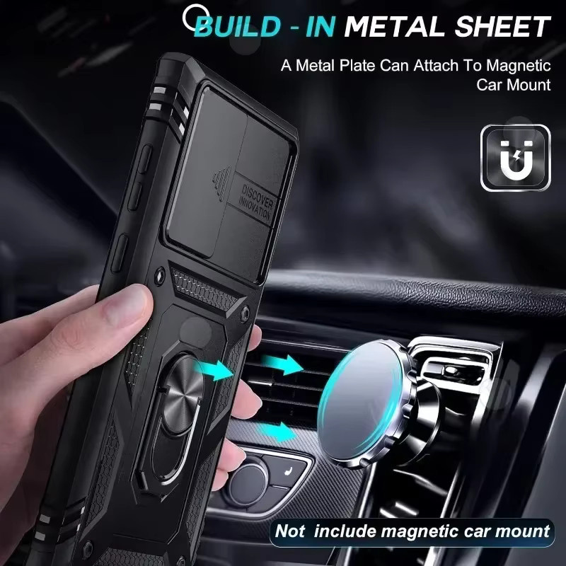 Heavy Duty Schutzhülle für Samsung Galaxy S26 Ultra S25 S24 S23 Plus S25 FE A57 A56 A37 A36 A17 A16 5G mit 360 Grad Kamera-Schutz und Kickstand in Blau und Schwarz - Bild 3