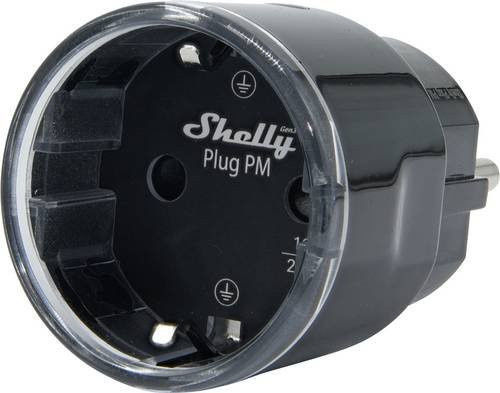 Shelly Plug PM Gen3 Black Smarter WLAN-Stecker mit Energiemessung und Bluetooth - Bild 1