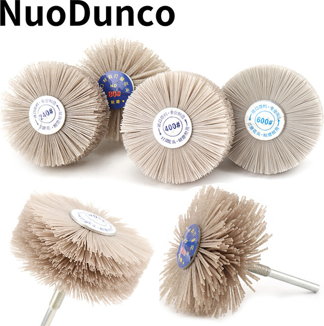 SI FANG Schleifdraht-Blütenkopf Nylon-Drahtbürste zum Entgraten und Polieren von Metall und Holz, Körnung 80-600, Durchmesser: 24 cm, Breite: 8 cm, Höhe: 15 cm - Bild 1