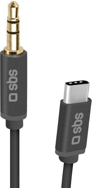 SBS Audiokabel USB-C auf 3,5 mm Jack in Schwarz - Bild 1
