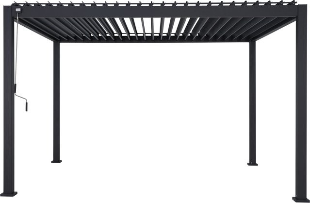 Leco Lamellenpergola Deluxe aus Aluminium in Anthrazit, B: 400 cm, T: 300 cm, H: 250 cm - Bild 1