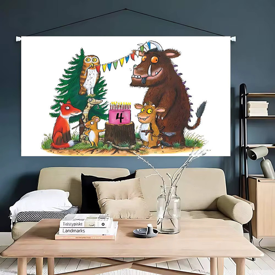 52TOYS Fotohintergrund mit Cartoon-Tierillustration in Mehrfarbig für Studio-Dekorationen und Events - Bild 6