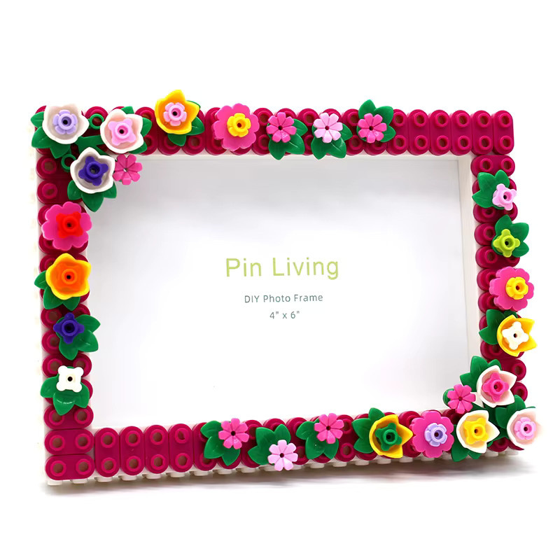 DIY-Fotorahmen pinliving Multicolor für 6 Zoll Fotos, kreatives Fotostudio-Set für handgefertigte Erinnerungen, Tischmodell, Breite: 15,24 cm, Höhe: 15,24 cm, Tiefe: 15,24 cm - Bild 2