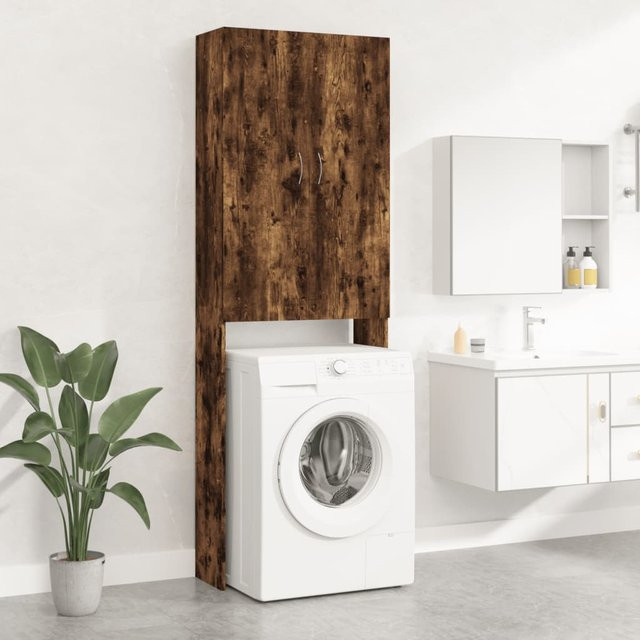 Vidaxl Waschmaschinenschrank in Geräucherteiche, Braun, B/T/H: 64 x 25,5 x 190 cm - Bild 1
