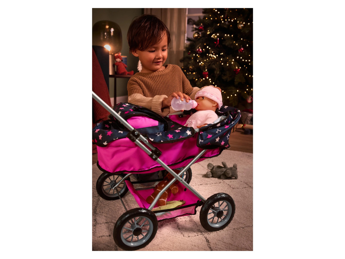Bayer Design Puppenwagen Puppenbett blau pink ab 3 Jahren - Bild 2