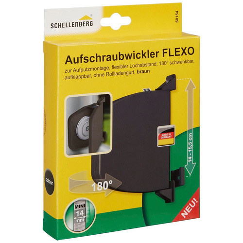 Schellenberg Aufschraubwickler FLEXO MINI in Braun für Rolladen-System MINI - Bild 3