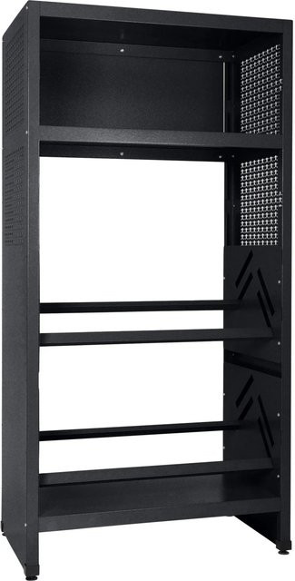 Küpper Getränkekisten-Regal Schwarz mit verstellbaren Regalböden H: 204 cm, B: 91 cm, T: 53 cm - Bild 1